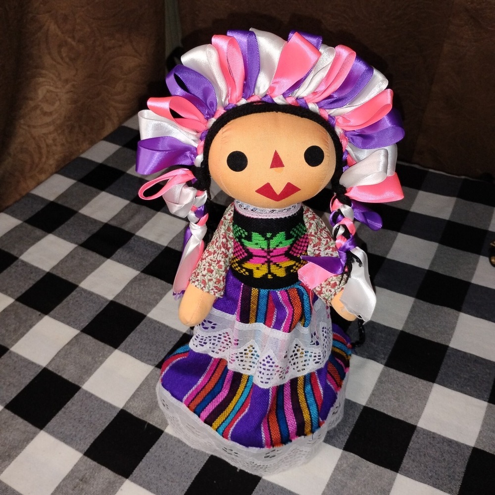 Mexican Rag Doll Swivel arms and legs Handmade Latin Doll Large Traditional